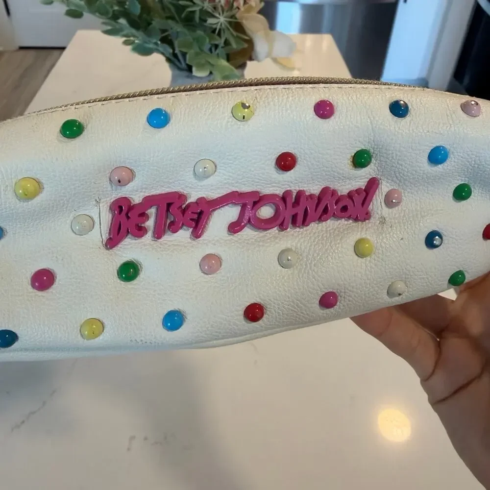 Betsey Johnson Sprinkle Pencil Pouch / Cosmetic Bag